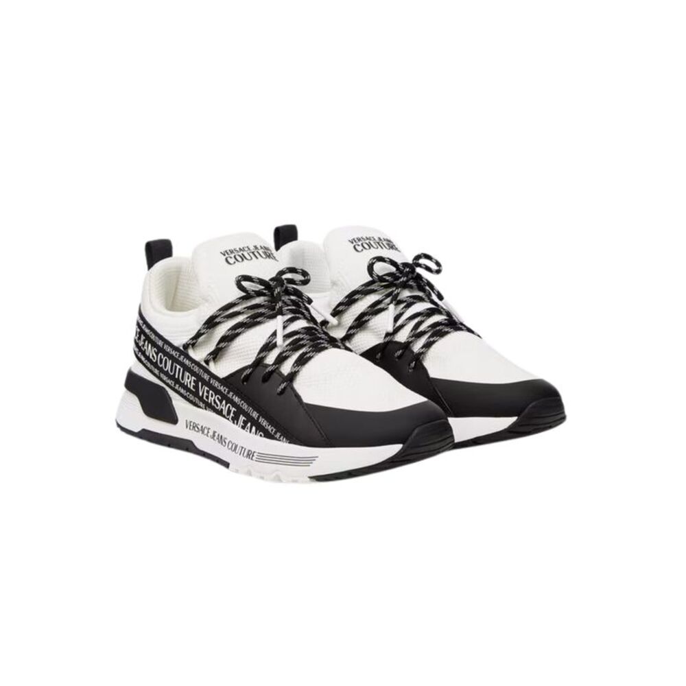 Versace Jeans Couture Monochrome Mesh-Panel Chunky Sneakers